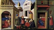 fra perugia triptych-the birth of saint nicholas-his calling-the giving of alms to the three poor girls